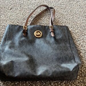 Michael Kors Black and Brown Tote